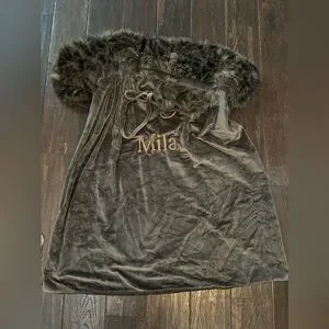 Restoration Hardware Santa Sack embroidered “Mila”